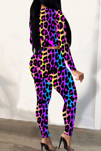 Leopard Printed Two Piece Set