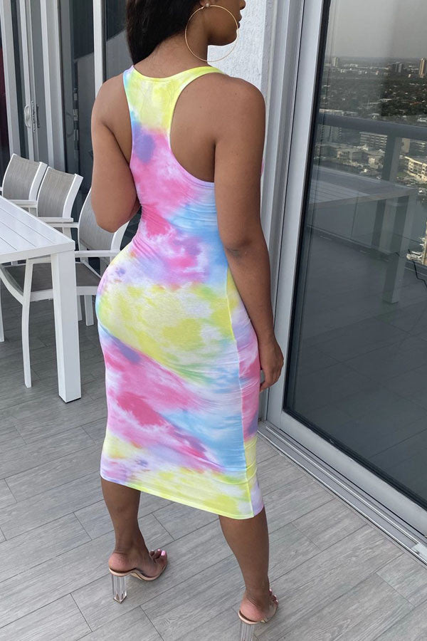 Pink Tie Dye Dress