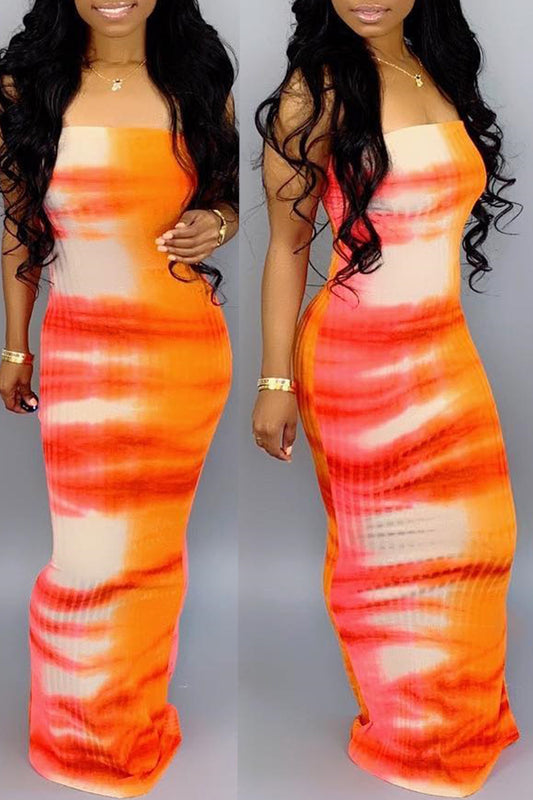 TieDye Orange Sundress