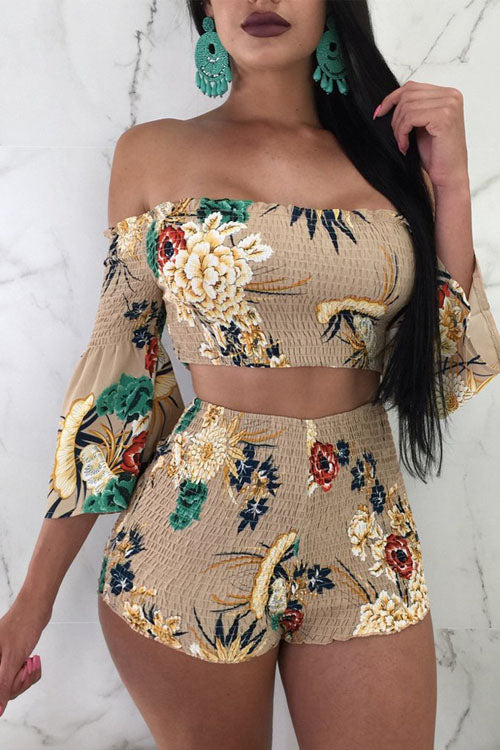 Flower Two Piece Short Set