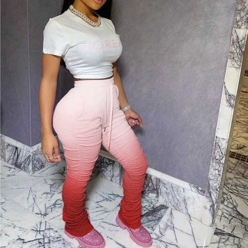 Trending Gradient Stacked Joggers