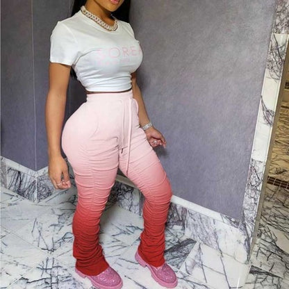 Trending Gradient Stacked Joggers