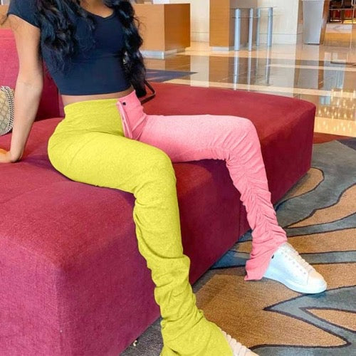 Color Blocker Stacked Joggers