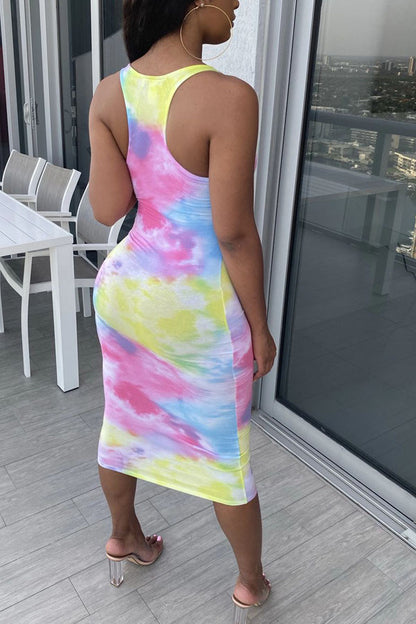 Pink Tie Dye Dress